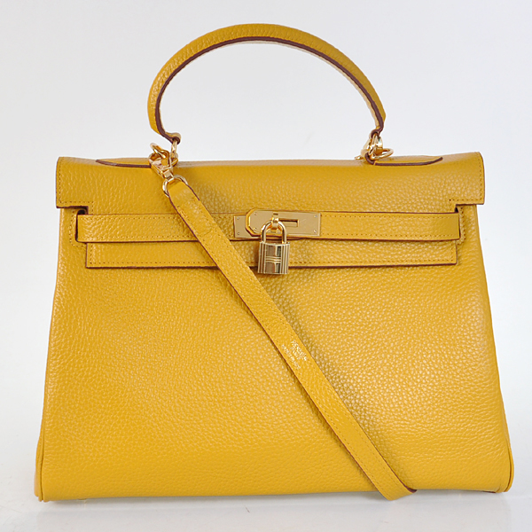 K32LSYG Hermes Kelly 32CM pelle Clemence in oro giallo con h